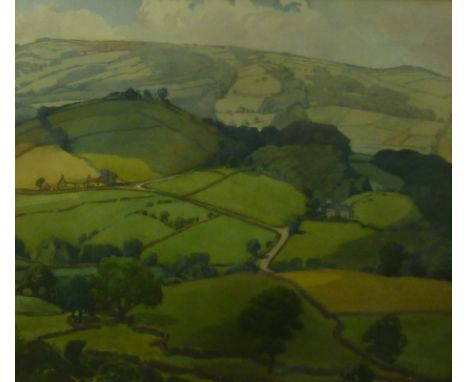 H. R. Wibberley (British, 19th/20th century): a summer landscape, possibly Leicestershire, watercolour, signed lower right, 4