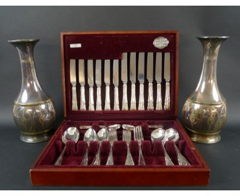 An Elizabeth II silver plated part canteen of cutlery by Cooper Ludlam, mostly six place settings in Dubarry pattern, compris