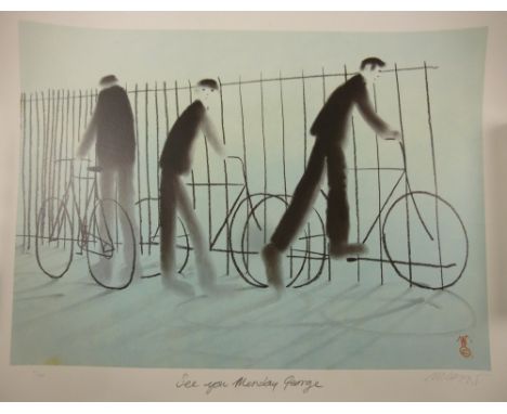 After Mackenzie Thorpe (British, b. 1956): 'See You Monday George', limited edition lithographic print numbered 71 of 850, si