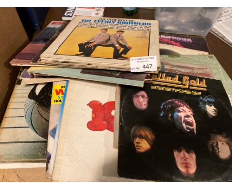 Records : Collection of albums Rock etc & 12" singles - conditions vary - inc Rolling Stones, Queen etc (45)