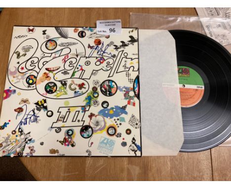 Records : LED ZEPPELIN III album K50002 in fine cond SIGNED by Plant/Jones - great item