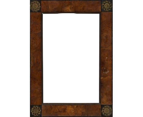 Frame; circa 1815.Walnut root and brass appliques.Provenance: private collection conceived from the 1970s between London and 