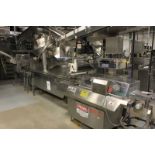 Fuji Model FW3700 Horizontal Flow Wrappers with Thiele Card Placer, Markem Coder.
