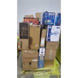 Pallet- Wiggle car, Tactix box, Wagon, Keter Table, Bissell Vac, Facial tissue, Holiday Vintage Truc