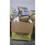 Gl- Big box store in a box, blow pops, pediasure, Dog food, Pokemon cars, tortilla, cups, hangers, N
