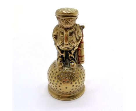 Novelty vintage Dunlop golfing man table bell - 8.5cm 