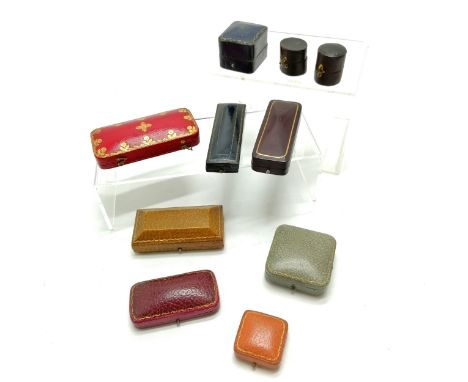 10 x antique / vintage jewellery boxes inc Mappin &amp; Webb, Goldsmiths &amp; Silversmiths, William Lund, Harvey &amp; Gore 