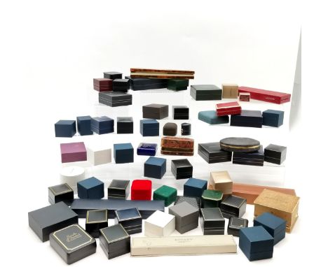 Qty of used jewellery and watch boxes - some antique inc Rotary, Majex, Winegartens, ring boxes etc