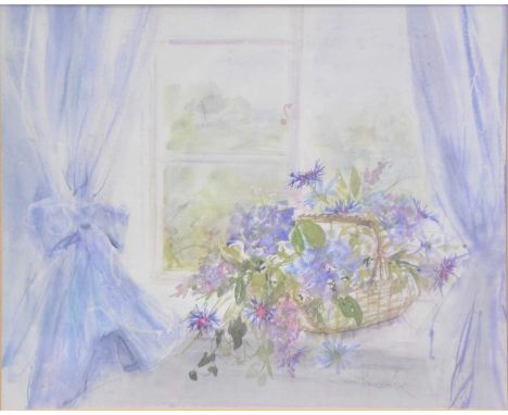 English School, Riverside scene, watercolour, 15x20cm; W Cecil Dunfort, Evening in the Close, Salisbury, 24x35cm; a companion