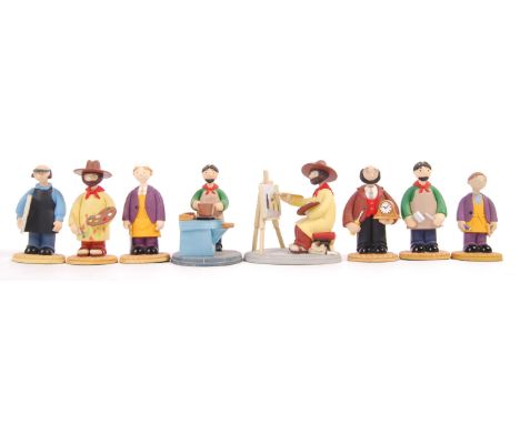 An original Robert Harrop Designs Ltd The Camberwick Green Collection figurines to include; Mr Platt ( Clockmaker ) CG44, Mr 