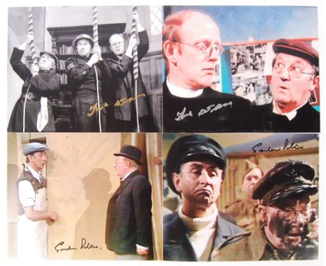Dads Army - a collection of x4 8x10" photographs signed by two stars of the BBC Sitcom Dad's Army. Comprising; x2 photographs