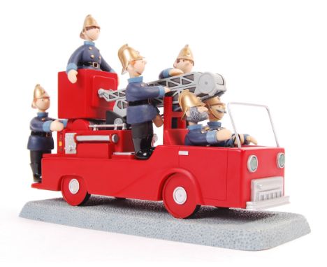 An original Robert Harrop Designs Ltd The Camberwick Green Collection CGMB8 The Trumpton Fire Engine Musical Box and firemen 