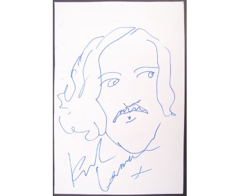 Keith Lemon ( Keith Francis ) - British Comedian, Actor &amp; Presenter - a unique large self-portrait sketch of Lemon in blu