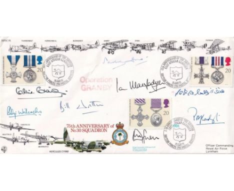RFDC91 75th Anniv of 30 Sqn. Operation Grandy Gulf War Special Signed 8 Commanders etc. 19 Jan BFPS 2261 50th Anniversary of 
