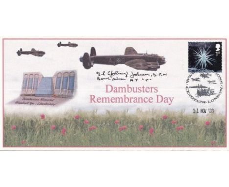 Dambusters Remembrance Day Signed by G L Johnson On Dambuster Raid. 11 Nov 03 Cenotaph Dambusters Remembrance Day. Personally