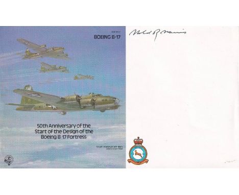 Error Stamp, postmark missing Anniv B 17 Signed H R Harris USA WW1 Pilot Ace. Error B32 Cover with Missing Stamp, postmark Fl