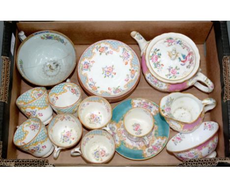 MINTON PART TEA SERVICE, MINTON CUP, SAUCER AND COFFEE CUPS