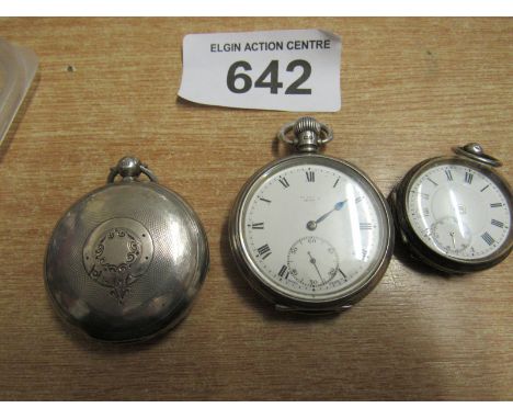  Sale Item:    3 SILVER POCKET WATCHES (AF)   Vat Status:   No Vat   Buyers Premium:  This lot is subject to a Buyers Premium