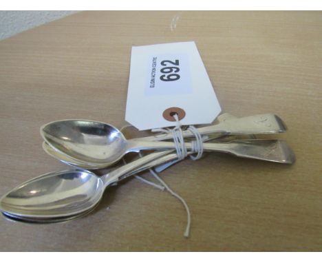  Sale Item:    6 PROVINCIAL SILVER TEASPOONS   Vat Status:   No Vat   Buyers Premium:  This lot is subject to a Buyers Premiu