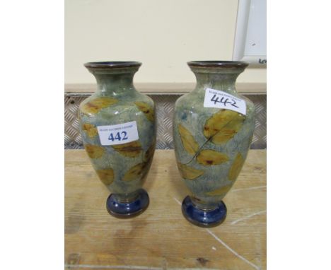  Sale Item:    2 ROYAL DOULTON VASES (AF)   Vat Status:   No Vat   Buyers Premium:  This lot is subject to a Buyers Premium o