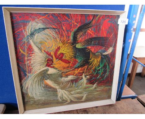  Sale Item:    PRINT FIGHTING COCKS BY TRETCHIKOFF  Vat Status:   No Vat   Buyers Premium:  This lot is subject to a Buyers P