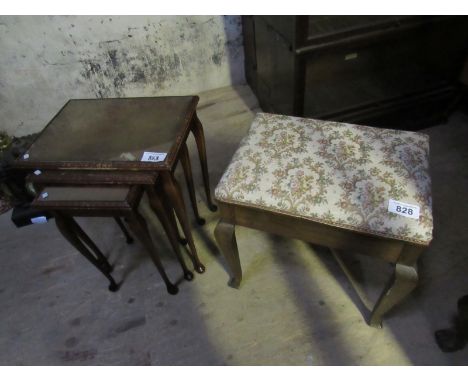 Sale Item:    PIANO STOOL & NEST TABLES (AF)   Vat Status:   No Vat   Buyers Premium:  This lot is subject to a Buyers Premi