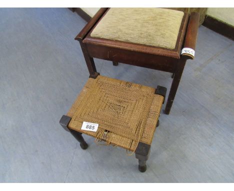  Sale Item:    PIANO STOOL & FOOT STOOL (AF)   Vat Status:   No Vat   Buyers Premium:  This lot is subject to a Buyers Premiu