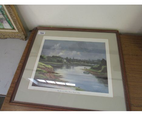  Sale Item:    SHIRLEY CARNT PRINT JUNCTION POOL RIVER TWEED KELSO  Vat Status:   No Vat   Buyers Premium:  This lot is subje