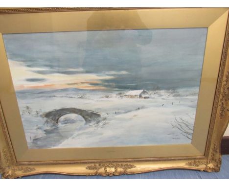  Sale Item:    DAVID WEST W C PAINTING WINTERS GLOW  Vat Status:   No Vat   Buyers Premium:  This lot is subject to a Buyers 