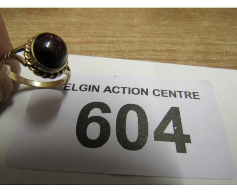  Sale Item:    RUBY COLOURED STONE RING   Vat Status:   No Vat   Buyers Premium:  This lot is subject to a Buyers Premium of 