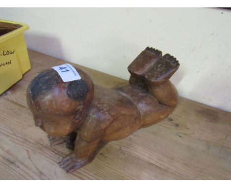  Sale Item:    WOODEN CARVED FIGURE (AF)   Vat Status:   No Vat   Buyers Premium:  This lot is subject to a Buyers Premium of