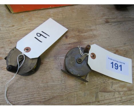  Sale Item:    2 BRASS FISHING REELS   Vat Status:   No Vat   Buyers Premium:  This lot is subject to a Buyers Premium of 15%