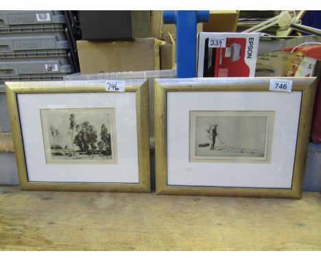 Sale Item:    PAIR ETCHINGS FARMER & LANDSCAPE   Vat Status:   No Vat   Buyers Premium:  This lot is subject to a Buyers Pre
