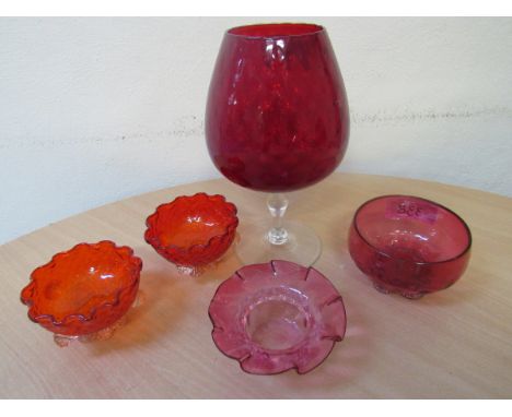  Sale Item:    CRANBERRY & RUBY GLASS   Vat Status:   No Vat   Buyers Premium:  This lot is subject to a Buyers Premium of 15