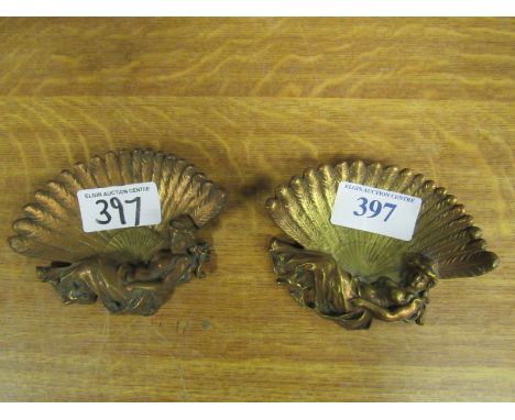  Sale Item:    PAIR METAL LADY & FAN DISHES   Vat Status:   No Vat   Buyers Premium:  This lot is subject to a Buyers Premium