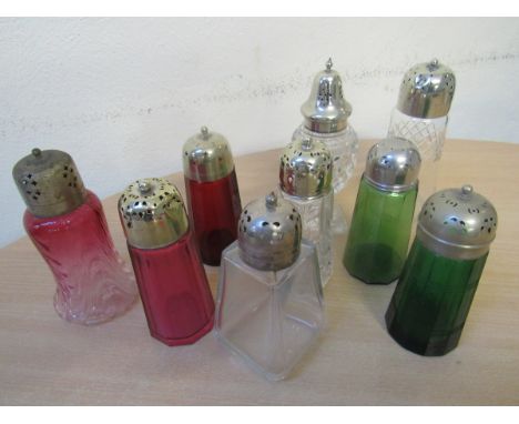  Sale Item:    9 SUGAR SIFTERS (AF)   Vat Status:   No Vat   Buyers Premium:  This lot is subject to a Buyers Premium of 15% 