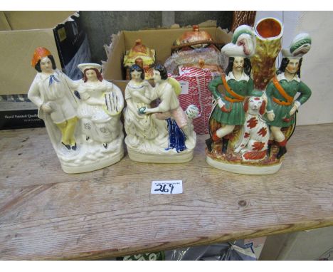  Sale Item:    3 STAFFORDSHIRE FIGURES   Vat Status:   No Vat   Buyers Premium:  This lot is subject to a Buyers Premium of 1