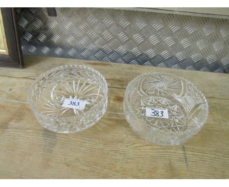 Sale Item:    2 CRYSTAL / CUT GLASS FRUIT BOWLS  Vat Status:   No Vat   Buyers Premium:  This lot is subject to a Buyers Pre