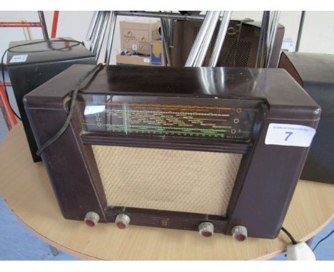  Sale Item:    PHILIPS BAKELITE RADIO BG414A   Vat Status:   No Vat   Buyers Premium:  This lot is subject to a Buyers Premiu