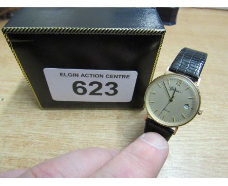  Sale Item:    9 CT GOLD GENEVE WRIST WATCH- NO AUTHENTICITY OF BEING ORIGINAL  Vat Status:   No Vat   Buyers Premium:  This 