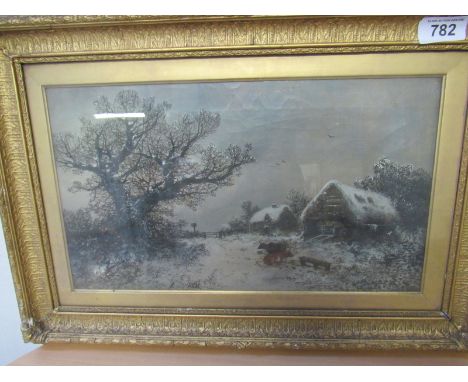  Sale Item:    W C PAINTING CATTLE IN WINTER- (FRAME AF)  Vat Status:   No Vat   Buyers Premium:  This lot is subject to a Bu