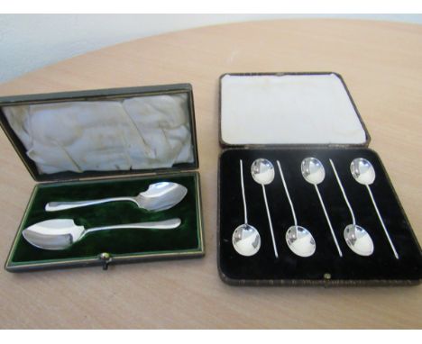  Sale Item:    CASED SILVER COFFEE & JAM SPOONS   Vat Status:   No Vat   Buyers Premium:  This lot is subject to a Buyers Pre