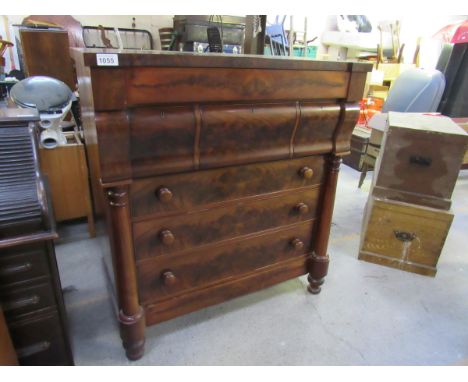 Sale Item:    MAHOGANY OGEE CHEST- KEY IN OFFICE  Vat Status:   No Vat   Buyers Premium:  This lot is subject to a Buyers Pr
