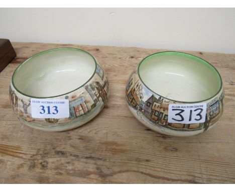  Sale Item:    2 ROYAL DOULTON DICKENS WARE BOWLS (AF)  Vat Status:   No Vat   Buyers Premium:  This lot is subject to a Buye