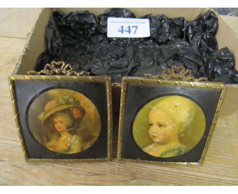  Sale Item:    PAIR BRASS FRAMED MINIATURES(AF)   Vat Status:   No Vat   Buyers Premium:  This lot is subject to a Buyers Pre