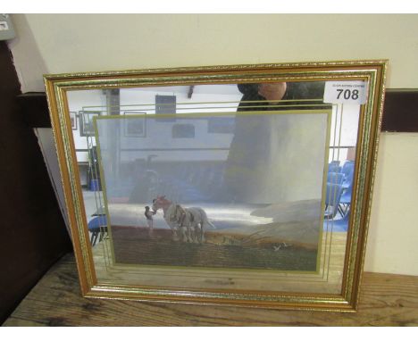  Sale Item:    MIRROR PICTURE HORSES PLOUGHING   Vat Status:   No Vat   Buyers Premium:  This lot is subject to a Buyers Prem