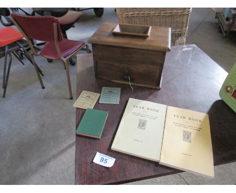  Sale Item:    MASONIC VOTING BOX & BOOKS (AF)   Vat Status:   No Vat   Buyers Premium:  This lot is subject to a Buyers Prem