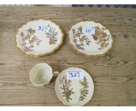  Sale Item:    2 FLORAL PLATES (1 AF) CUP & SAUCER  Vat Status:   No Vat   Buyers Premium:  This lot is subject to a Buyers P