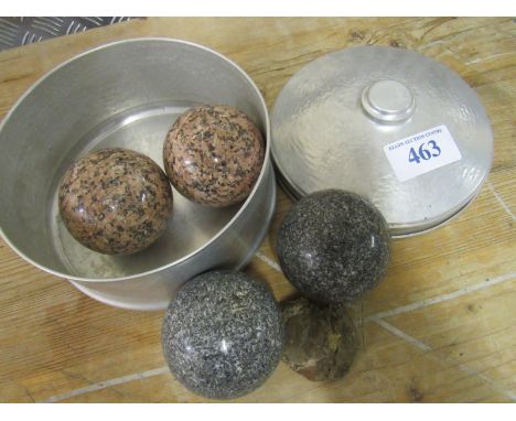  Sale Item:    BOX GRANITE BALLS & ROCK   Vat Status:   No Vat   Buyers Premium:  This lot is subject to a Buyers Premium of 