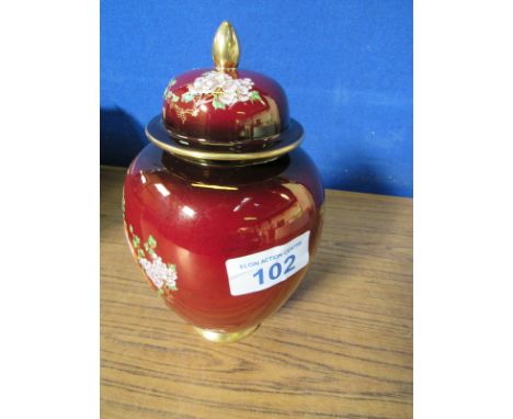  Sale Item:    CARLTON ROUGE ROYALE GINGER JAR   Vat Status:   No Vat   Buyers Premium:  This lot is subject to a Buyers Prem